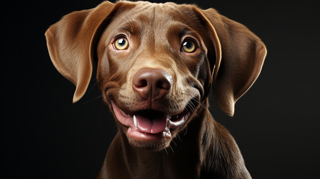 portrait of a dog HD 8K wallpaper Stock Photographic Image