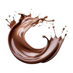 Chocolate splash isolated on a white background
