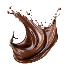 Chocolate splash isolated on a white background