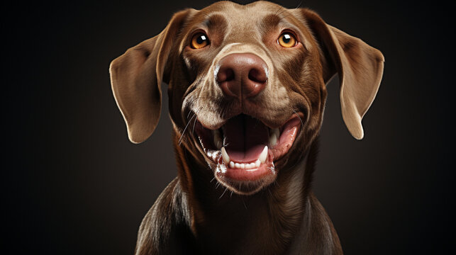 portrait of a dog HD 8K wallpaper Stock Photographic Image