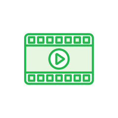 Video icon set. video camera icon vector. movie sign. cinema