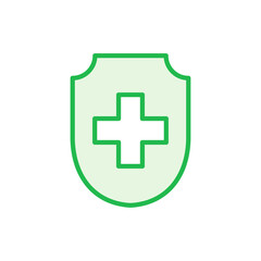 Health insurance icon set. Insurance health document icon