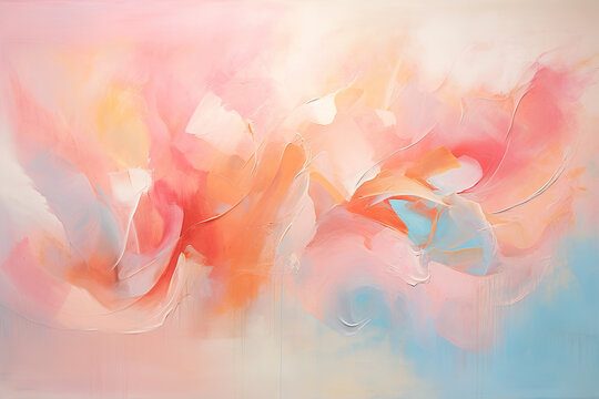 Abstract Pastel Oil Painting