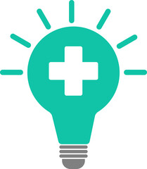 Medical Lamp vector icon. flat symbol   rounded angles  white background.