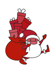 Cute Santa Claus on the happy festival of Christmas and New Year