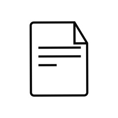 Vector document file icon on white background