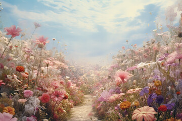 Pastel Flower Path