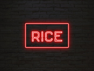 RICE のネオン文字