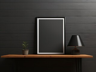 empty picture frame mock up interior design in scandinavian style can be use for quote text, advertising