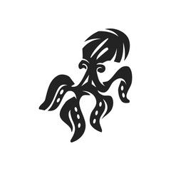 octopus logo template Isolated. Brand Identity. Icon Abstract Vector graphic