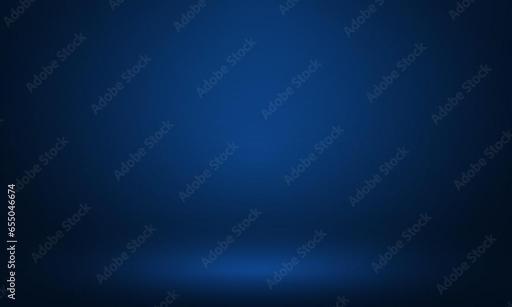 Poster abstract dark blue empty gradient studio room with copy space for you design