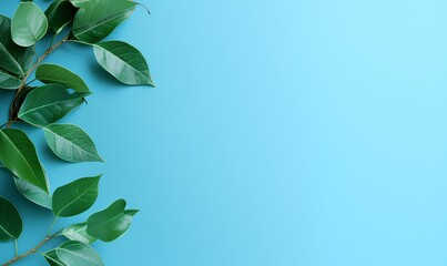 Obraz premium for text Green leaf decorations_ Generative AI