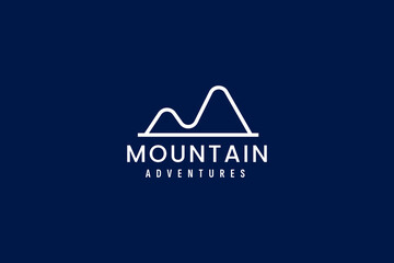 mountain adventure logo vector icon illustration