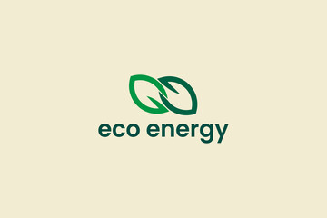 eco energy logo vector icon illustration