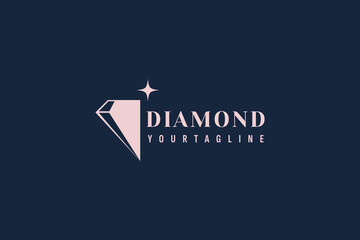 diamond logo vector icon illustration - obrazy, fototapety, plakaty