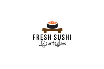 sushi logo vector icon illustration