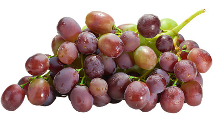 fresh, juicy grapes on a white background