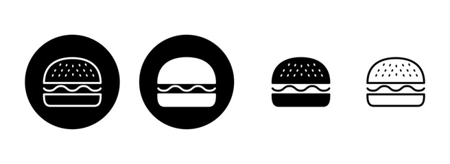 Burger icon set illustration. burger sign and symbol. hamburger