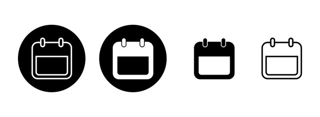 Calendar icon set illustration. Calender sign and symbol. Schedule icon symbol