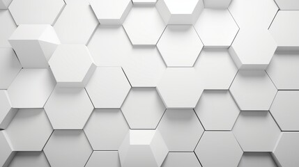 White Hexagonal Background. Luxury White Pattern. Vector Illustration. 3D Futuristic abstract honeycomb mosaic white background. geometric mesh cell texture - obrazy, fototapety, plakaty