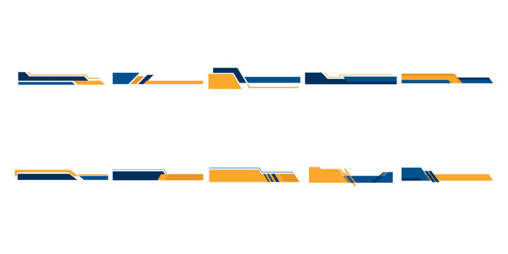 Geometric Footer Business Set