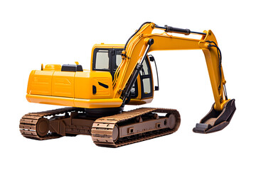 Excavator isolated on a transparent background