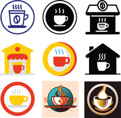 Set of coffee icon vector