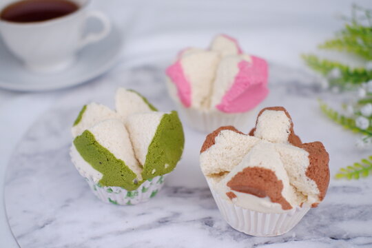 Bolu kukus is an Indonesian traditional sponge cupcake