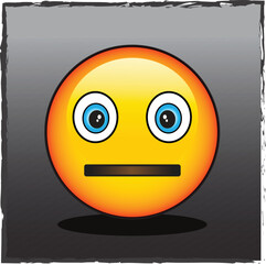 Vector Emoticon Staring Icon (EPS File) This vector emoticon icon depicts a character in a staring expression, making it ideal for various design and creative projects. The icon is available in EPS