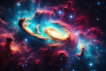 Vibrant cosmic universe scene