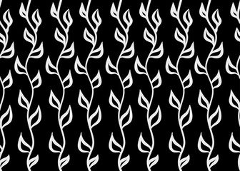 Ethnic vine black white embroidery ikat traditional pattern.Seamless geometry  ethnic pattern.Ethnic folk embroidery pattern.vector illustration.design for fabric,clothing,texture,decoration,wrapping.