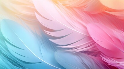 pastel colour feather abstract background - obrazy, fototapety, plakaty