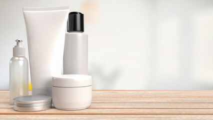 The mock up product for health and Advertising concept 3d rendering.