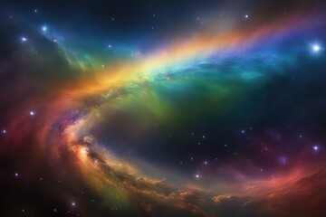 Obraz na płótnie Canvas Mosaic astral backdrop resembling a rainbow