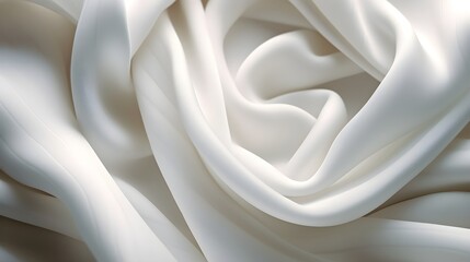 Whispers of Luxury: Soft, Feminine Waves Grace White Satin in this Close-Up Abstract Photography