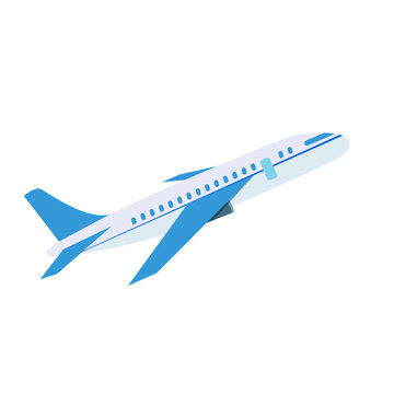 recommend clip art: Vector a commercial airplane on white background