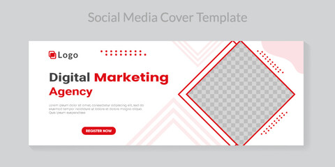 Corporate business social media cover template web banner template