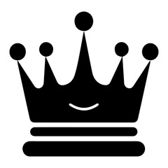 Simple flat crown logo - obrazy, fototapety, plakaty