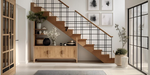 Railing tangga modern minimalis brown Metal  staircase designs Elevate Your Home with Contemporary Brown Metal Stairs Ai Generative



 