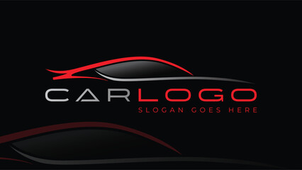 Speed sports car logo design, Modern sports car logo design