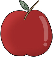 red apple isolated