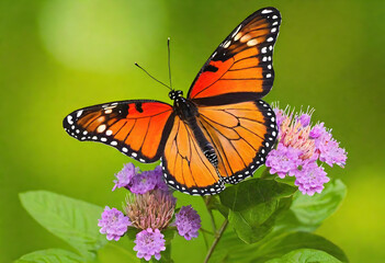 Obraz premium Butterfly. Insect. Wings. Colorful. Nature. Beauty. Fluttering. Pollinator. Garden. Wildlife. Entomology. Natural. Close-up. Delicate. Flying. Macro. Transformation. Flora. Fauna. AI Generated.