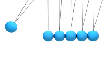 Digital png illustration of blue hanging balls on transparent background