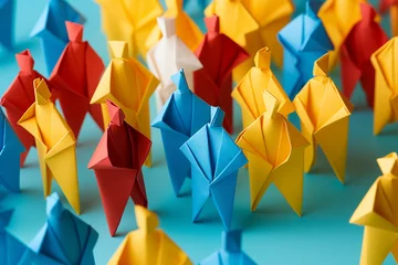 Fotobehang Art paper concept creativity background origami © SHOTPRIME STUDIO