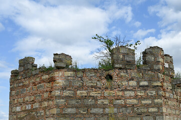 Medieval Smederevo fortress on Danube river in Serbia