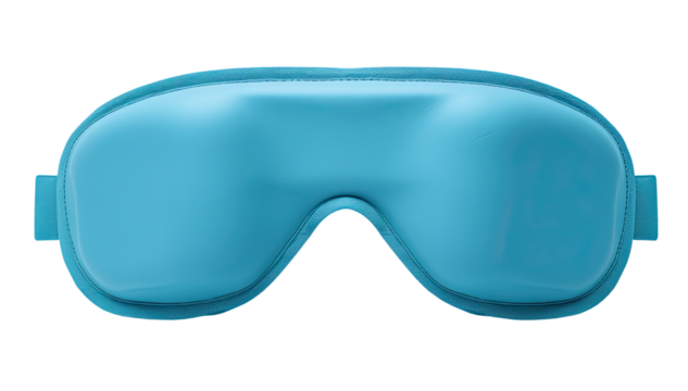 Blue sleep mask isolated on transparent background