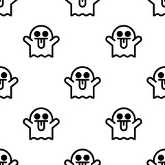 Little Ghost seamless pattern background.