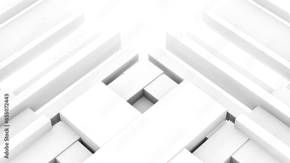 Poster abstract picture triangles and square with a white background.,abstract background,3d rendering