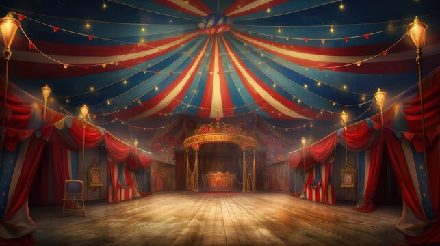 Circus tent background illustration