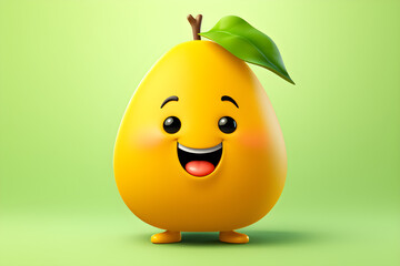 Cute cartoon mangocharacter